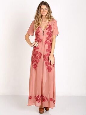 anais maxi dress pink Pink Sun Anais Dress 4 US / 8 UK